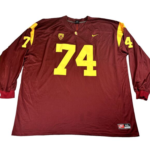 Nike Other - Nike Team USC Athletics Courtland Ford #74 Long Sleeve Burgundy Yellow Size 6XL